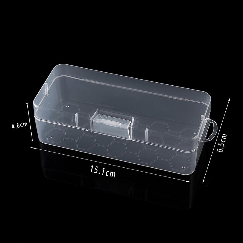Clear Rectangular Plastic Storage Box for Pens, Jewelry, and Accessories
