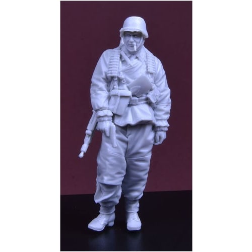D-Day Miniatures 1/35 Scale Resin Kit DD35206, World War II German Army Waffen-SS MG42 Machine Gunner, Hansen Combat Team, Ardennes, 1944