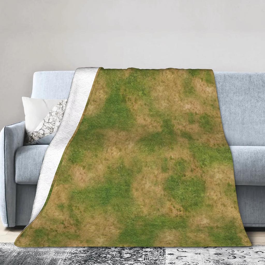 Grassland Greenery Fleece Throw Blanket | Super Warm & Comfortable | Home Decorative Blanket for Office & Living Space