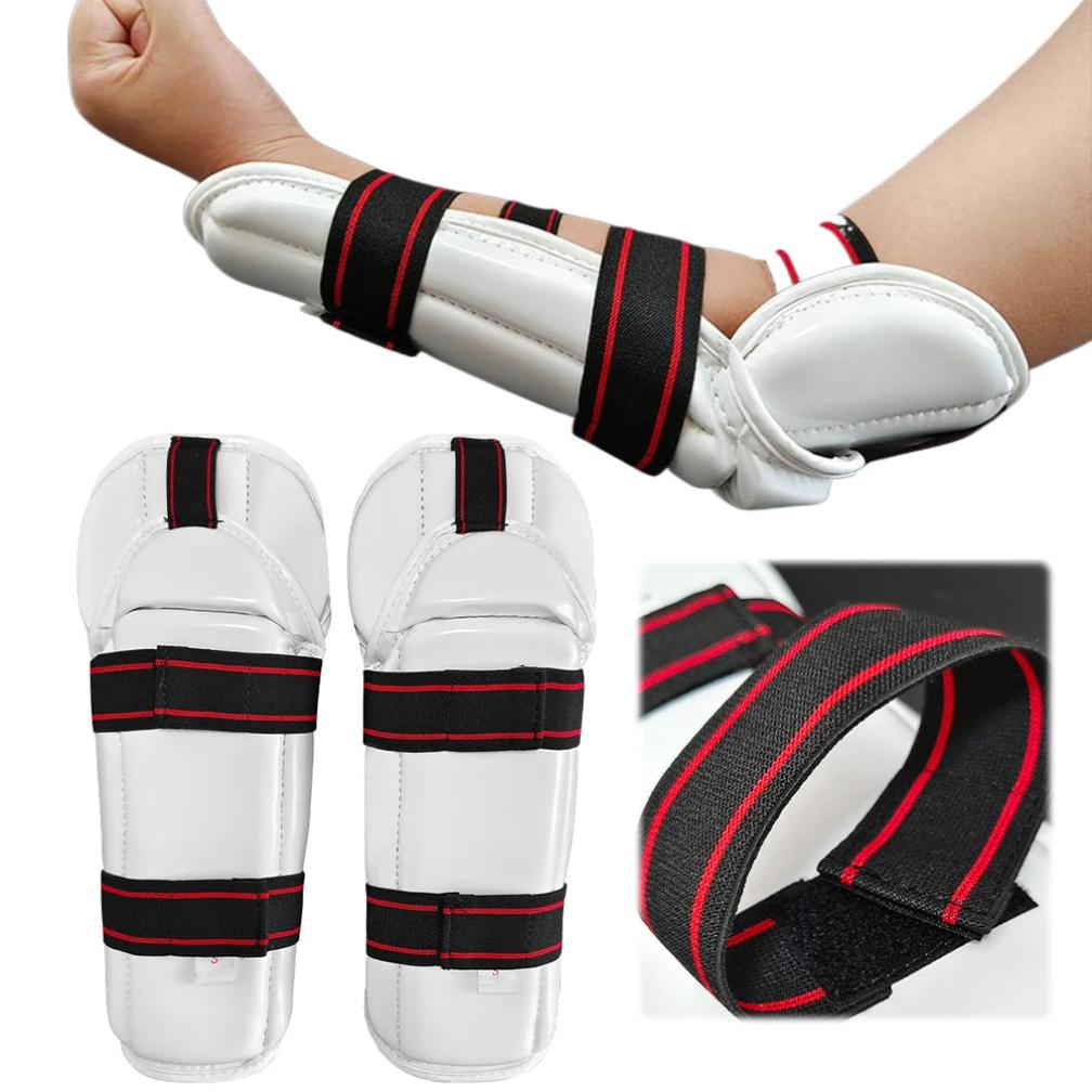 Taekwondo Forearm Guard With Eva Liner Elbow Protective Pads Adjustable Taekwondo Protective Gear For Free Combat Boxing