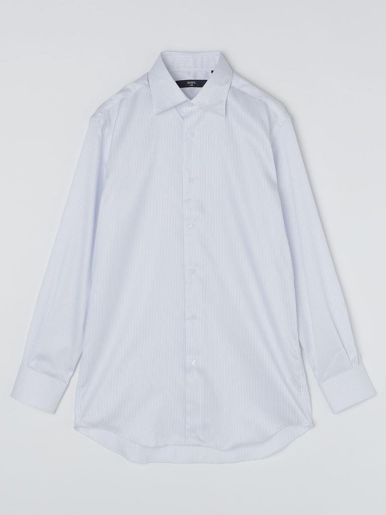 SHIPS Colors: Striped Wide Collar Dress Shirt, 211130376, Blue, Size 39