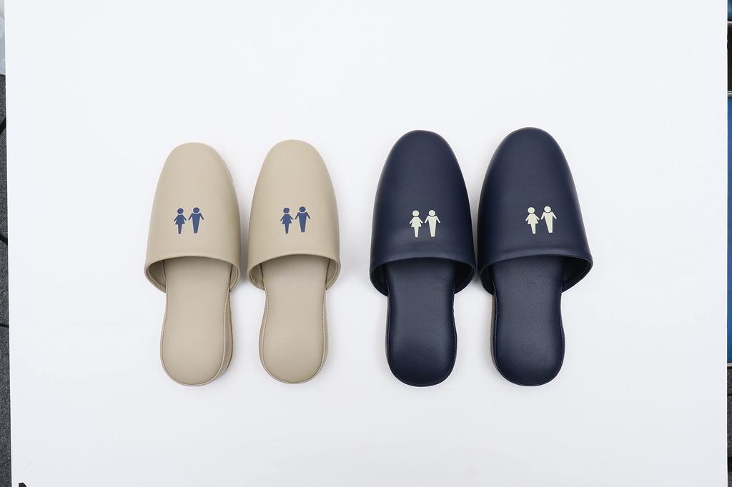 TOKYO SLIPPER Antibacterial Toilet Slippers of Simple Vinyl Slippers for Men and Indoor and Commercial Use Leather-Look (Set 5) [Synthetic Sole,