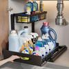 Kitchen Storage Rack, Lower Sink Sorting, Sliding Pull-out Cabinet Sorting Rack, For Kitchen Bathroom Refrigerator Cabinet Organization Rack