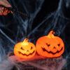 Spooky Pumpkin Light Halloween Lantern, Handheld Up Themed Decoration Lamp for Party Favors, Outdoor Indoor Decor Lantern