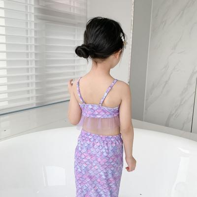 Kızlar deniz kızı mayo yaz yeni çocuklar deniz kızı kuyruğu prenses etekli bikini sıcak su kaynağı mayosu
