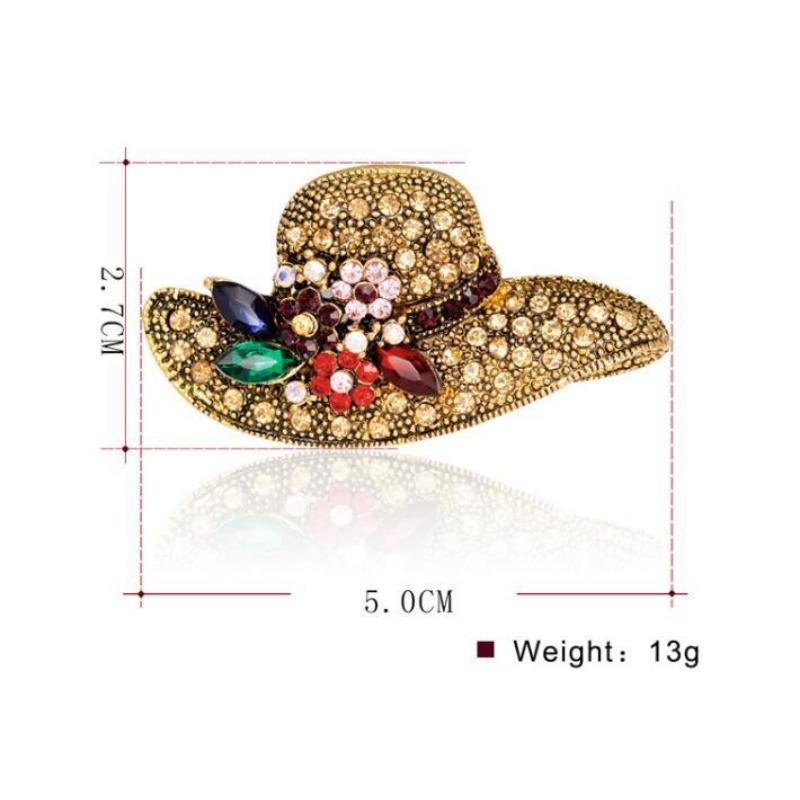 Artistic Style New Alloy Chest Flower Sun Hat Brooch, Versatile Accessory with Temperament