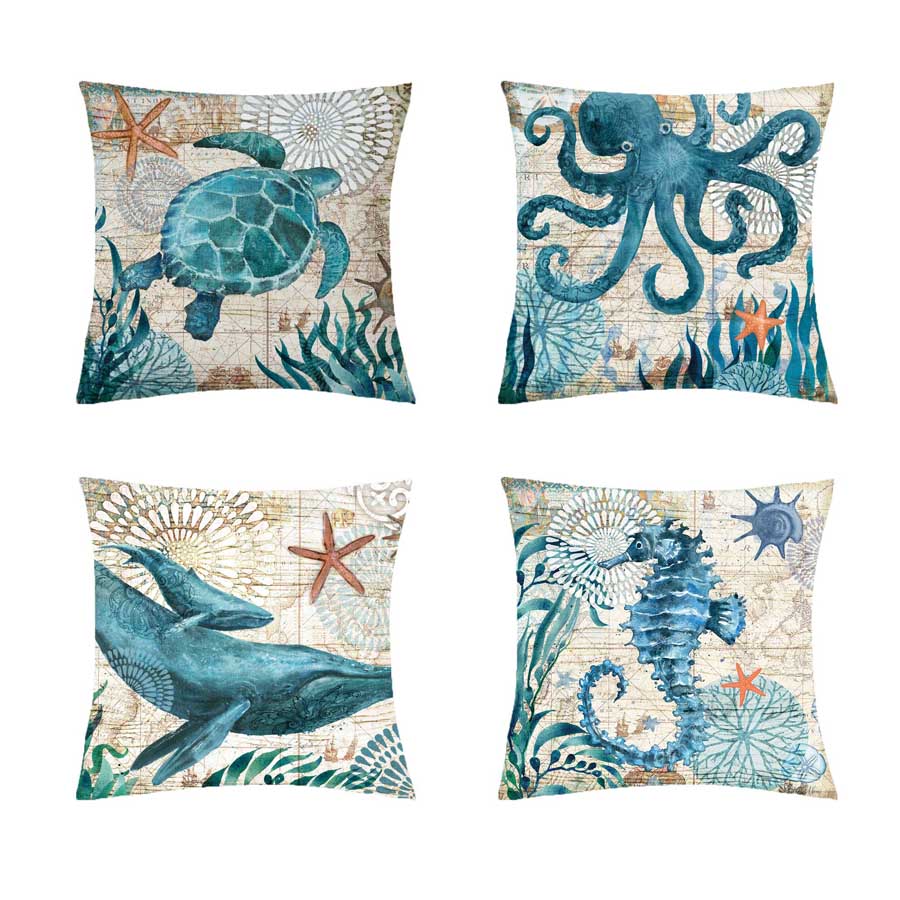 beach themed pillow cases