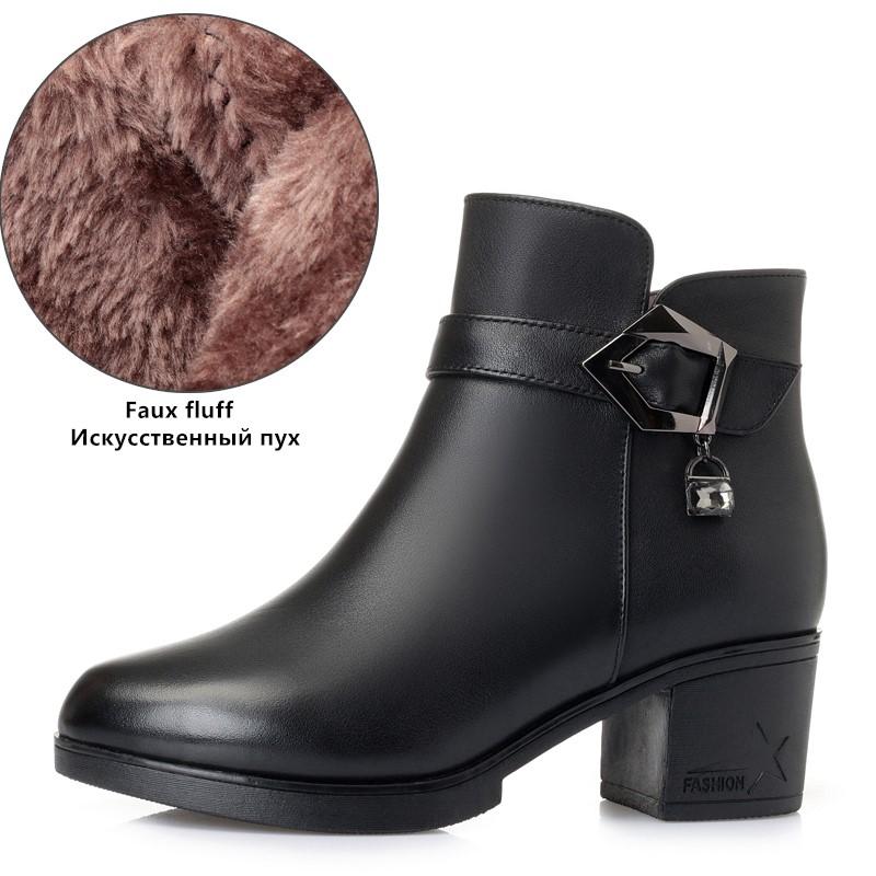 Fashion AIYUQI Women Snow Boots Genuine Leather 2025 New Winter Women Ankle Boots Large Size Wool Warm Non Slip Mom Boots
