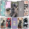 Cartoon Schnauzer Dog Phone Case For Samsung A54 A52 A24 A14 A50 A70 A10 A40 A20S A20E A06 A12 A22 A34 A42 A32 5G A04s A16 Cover