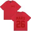 Sänger Bruno Mars Harajuku Buchstaben Print T-Shirt Herren Damen Ästhetischer Doppelseitiger Druck 90er Jahre Baumwolle Übergroßes Kurzarm-T-Shirt