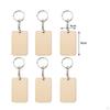 Blank Wood Key Chain Set Keychain DIY Unfinished for Jewelry Making Keyring Gift