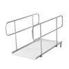Wheelchair Ramp with Handrails, 1806 x 830 mm, Heavy Duty Wide Aluminum Wheelchair Ramp with Adjustable Legs, 453.6 kg Capacity, Portable Threshold