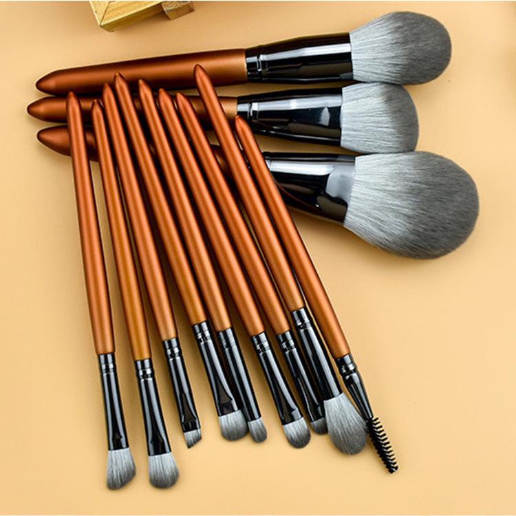 Fancy Coincidence 12-Piece Makeup Brush Set: Super Soft Powder, Eyeshadow, Line & Highlight Brushes