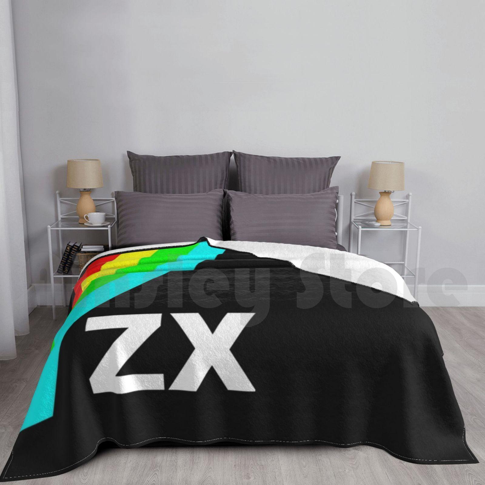 Zx Blanket For Sofa Bed Travel Zx Spectrum Retro 80s Gaming Size: 75*100cm, Weight: 230 GSM