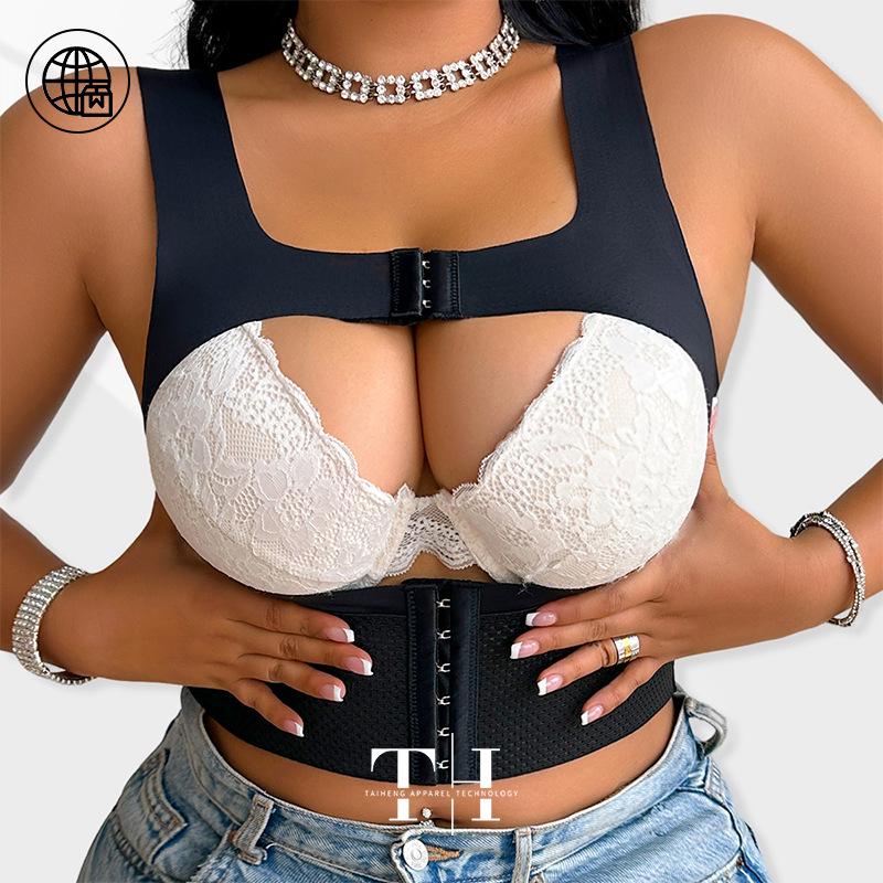 Women's Sexy Cutout Body Shaper with Front Buckle and Bust Support