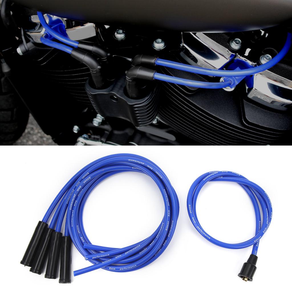 8mm Wire 1m Length High Efficiency Stable Ignition Wire Set for 4 Cylinder Cars