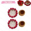 Handmade Crochet Rose Flower Valentine's Day Coaster Heat Resistant Kitchen Table Mat Romantic Home Decor Gift for Wedding Anniv