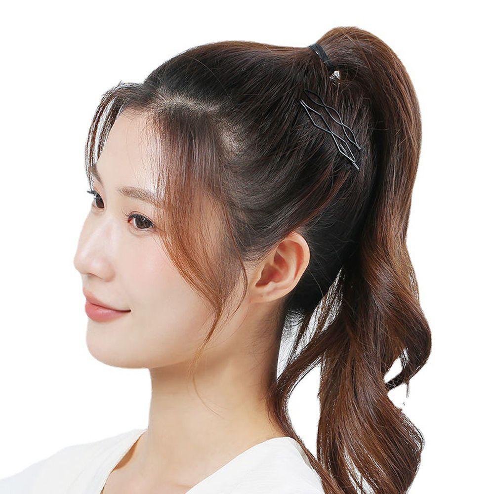 

Black Elegant Geometry Fashion BB Clip Female Hair Clip Korean Style Hair Clip Invisible Bangs Clip