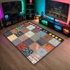 Tappeto Tappetino Pixel Block - Tappeto Decorativo Gioco Stanza dei Giochi Camera da Letto, Tappeto Decorazione Casa Morbido Antiscivolo con Fantasia a Blocchi Colorati