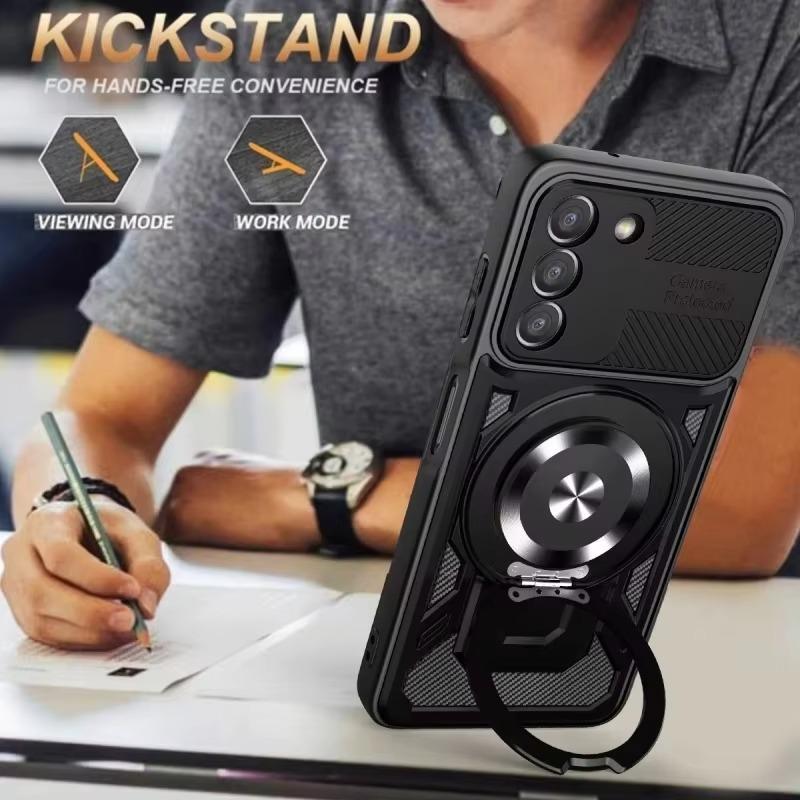 Luxury Magsafe Magnetic Wireless Charging Armor Case For Samsung Galaxy A16 A15 A14 Military Finger Ring Holder Protective Case