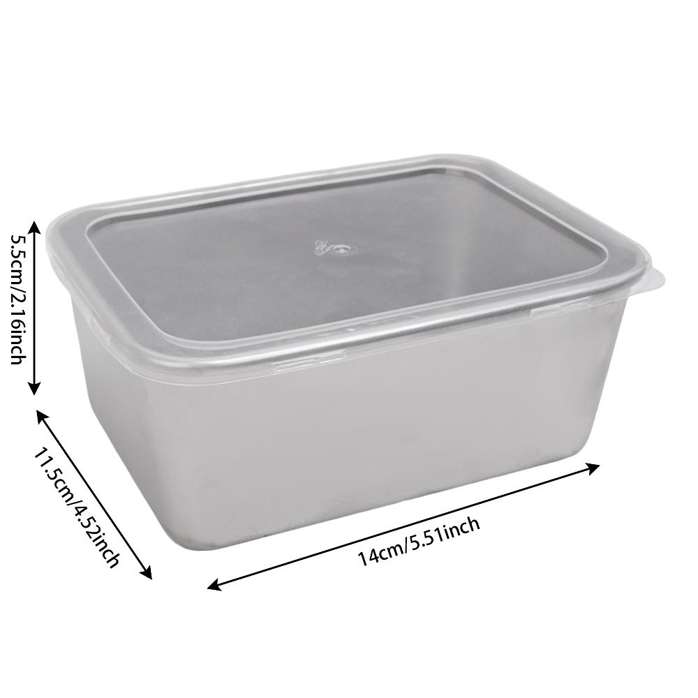 304 Stainless Steel Fresh Keeping Box Airtight Food Storage Container With Lid Lunch Bento Food Box Outdoor Picnic Camping Tools