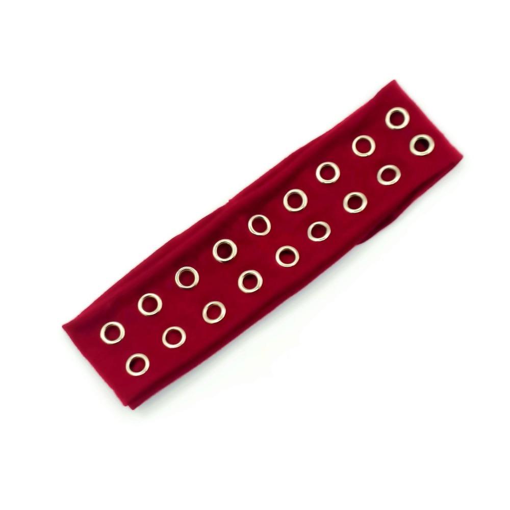 Metal Punk Headwrap with Eyelets Steampunk Grunge Style Headbands  Girls