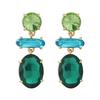 1 Pair Elegant Long Tassel Drop Earrings Shining Rhinestones Inlaid Exaggerated Dangle Earrings Fashion Accessories