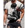 Japanese Geisha 3D Printing summer Men's Lightweight Breathable T-shirt Street Trend Fashion Wear Casual Top Moisture Wicking