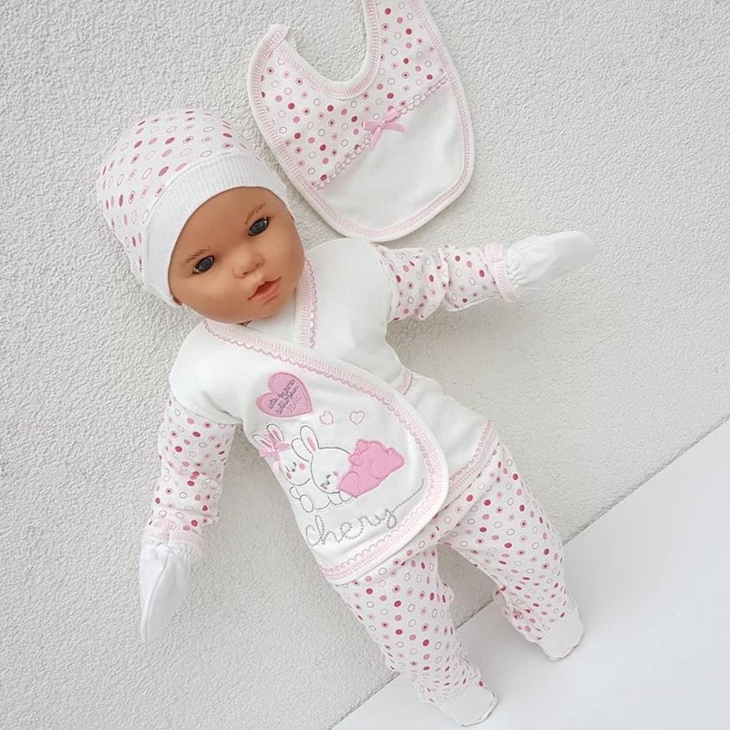 Set de 5 piese Baby Hospital Outlet Chery Heart Rabbit - Roz