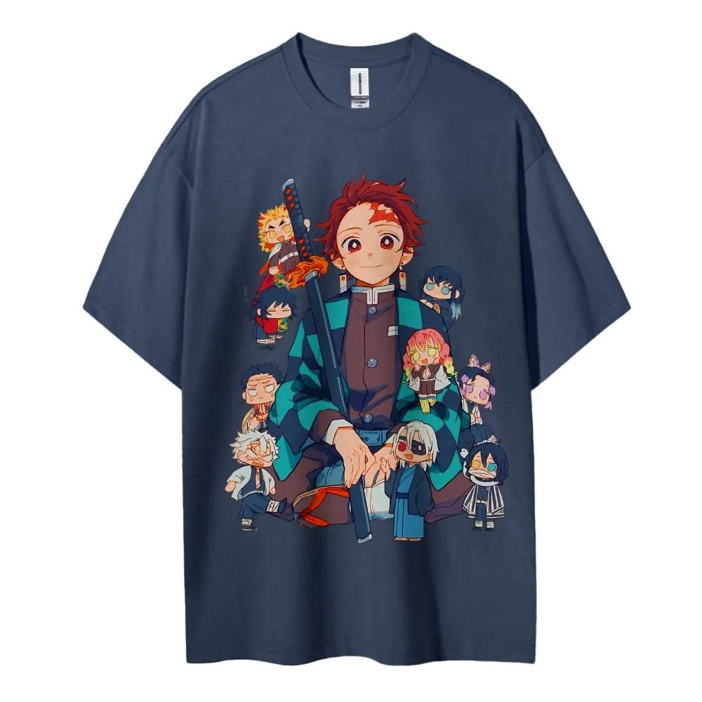 Demon Slayer Short-sleeved Same Style Comfortable Shortsleeved Couple's Clothing Casual Short-sleeved Popular Unisex
