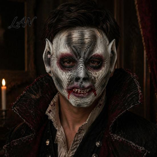 Realistische Vampir-Zombie-Maske Halloween für Erwachsene, Gruselige Blutige Schaurige Leichte PU-Schaumstoff Vollgesichts-Kostüm, Cosplay-Party Dunkle Atmosphäre