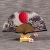 Silk Fabric Handheld Folding Fan Bamboo Handle Silk Hand Fan Elegant Folding Hand Fan  Gift Giving