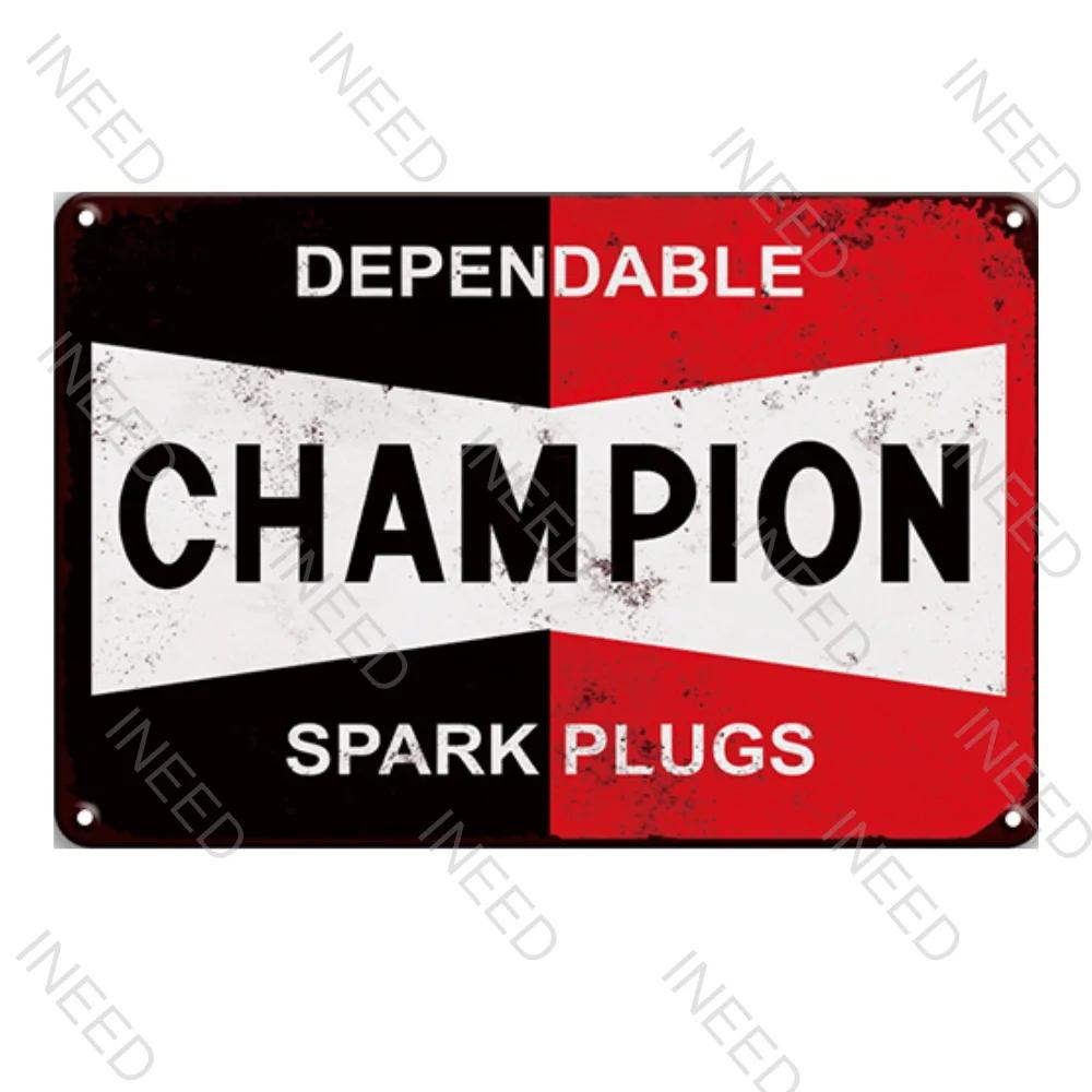 Vintage Metal Tin Signs  NGK Spark Plugs Gulf Garage Oil Motor Posters Wall Decoration Man Cave Cafe Club Retro Posters Plaque