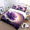 "Rose Music Art Decor Set" Bedding Set with 1 Duvet Cover 2 Pillowcases Single Double King Queen, Gift