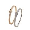 French Love Heart-set Zirconium Bracelet, Light Luxury and Exquisite Gift for Girlfriend, Heart-shaped Versatile Bracelet