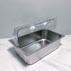 Stainless Steel Deep Buffet Serving Tray with Arched Lid