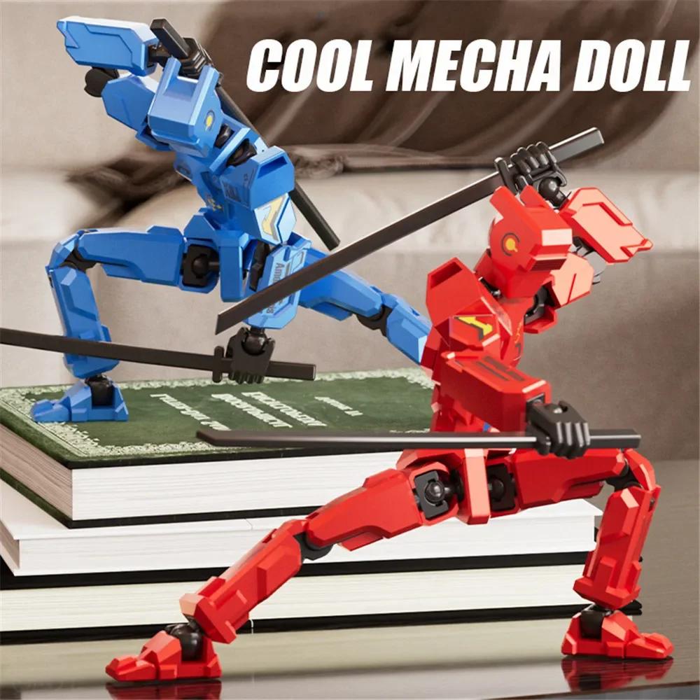 Mecha Titan 13 Actionfiguren T13 Figur Mehrfach beweglich Lucky 13 Actionfigur Dummy Computer Desktop Dekoration