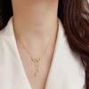 Japan and South Korea Exquisite Fashion Light Luxury Zircon Star Tassel Necklace Temperament Simple Versatile High Sense Super Flash Collarbone Chain