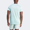Adidas Own The Run Color Block Logo Round Neck Short Sleeve T-Shirt Men Tops Light-Green IM2534