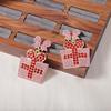 European-American Christmas Design Earrings: Diamond & Rice Bead Inlaid, Fashion Niche Style.