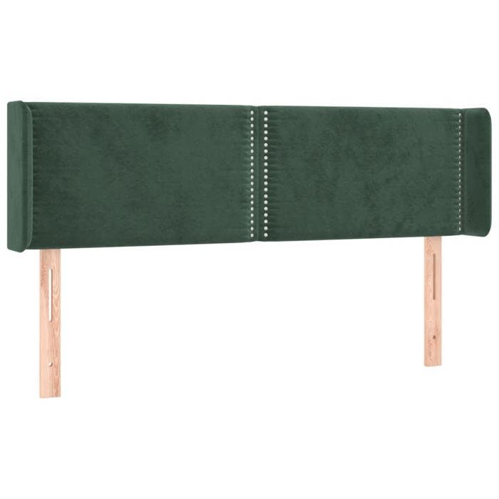 VidaXL Tête de Lit à LED Meuble de Chambre à Coucher Accessoire de Lit Double Tête de Cadre de Lit Intérieur Vert Foncé 3123147