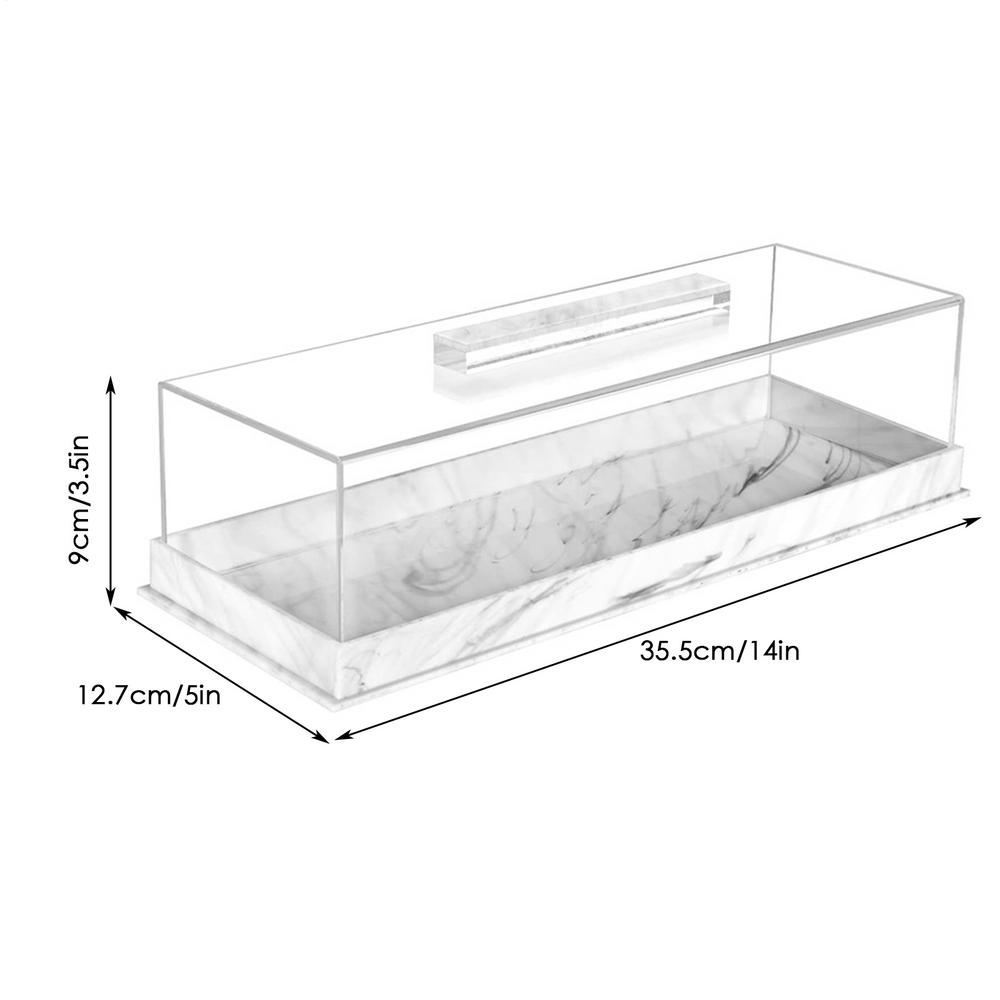 Cake Tray With Lid Acrylic Rectangular Dessert Holder Storage Container Multi-functional Pastry Display Case acrylic cake tray
