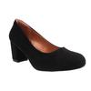 Womens/Ladies Melrose Suede Wide Medium Block Heel Court Shoes