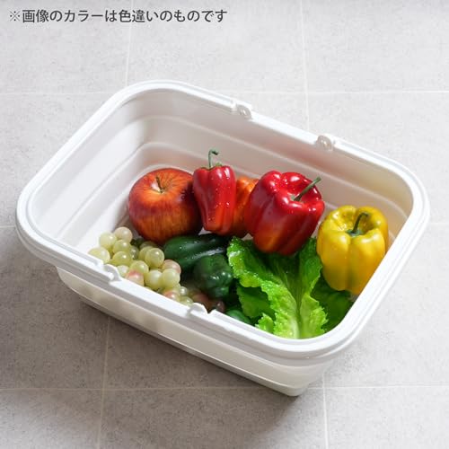 PEARL METAL Kitchen Mate HB-6357 Multi-Basket Bucket, Square, Foldable, Gray