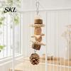 Bird Chew Toy Parrot Toy, Pine Cone Wooden Blocks Soft And Hard Enrichment Cage Accessories for Small Medium Parrots Foraging Biting Safe