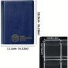 120-Pocket PVC Coin Collection Album with Clear Plastic Pages & Dark Blue Cover - Heavy-Duty Coin Holder Book