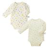 MIKI HOUSE HOT BISCUITS Long Sleeve Body Shirt Set White X (Pullover Style) 2-Piece (70cm, Blue) 74-9932-570