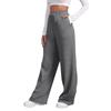 Women's Winter Sweatpants Solid Color Casual Pants Women's Fleece Sweatpants Wide Leg Straight Pants