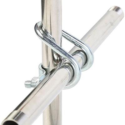1Pcs Durable Double U-Cross U Bolt Cross Clamp Scaffolding Fixing Hose Clamp 20 25 32 40 50 M8 Steel Connector Tube Pipe Clip