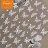 Tomoni Nail Stickers: Durable, Adorable White Butterfly Designs for Kids' Nail Art.